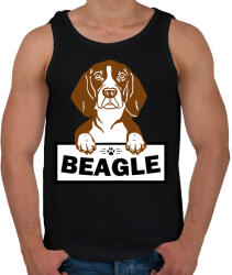 printfashion Beagle kutya - Férfi atléta - Fekete (5038229)