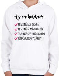 printfashion Műkörmös - Gyerek kapucnis pulóver - Fehér (5701888)