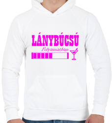 printfashion Lánybúcsú - Férfi kapucnis pulóver - Fehér (5304372)