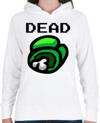 printfashion Among us - Dead! - Női kapucnis pulóver - Fehér (3995513)