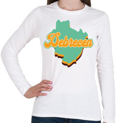 printfashion Debrecen - Női hosszú ujjú póló - Fehér (7130549)