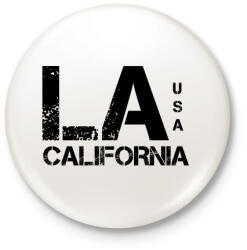 printfashion LA CALIFORNIA - Kitűző, hűtőmágnes - Fehér (4394417)