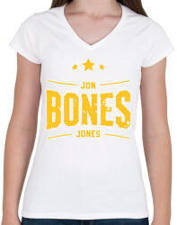 printfashion Jon Bones Jones - Női V-nyakú póló - Fehér (14853773)