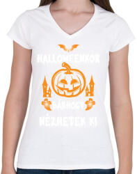 printfashion Halloweenkor bárhogy nézhetek ki - Női V-nyakú póló - Fehér (14598331)