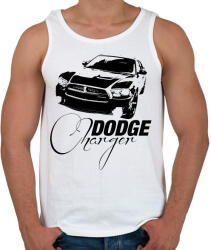 printfashion Dodge Charger - Férfi atléta - Fehér (7595553)