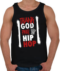 printfashion Thank God - Férfi atléta - Fekete (7511765)