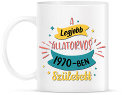 printfashion A legjobb állatorvos - Évszámmal - Bögre - Fehér (7233256)