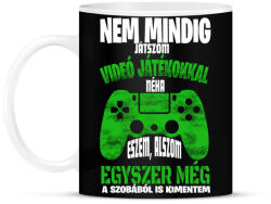 printfashion Nem mindig játszom videó játékokkal. . . - Bögre - Fekete (16435648)