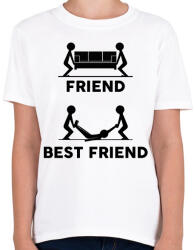 printfashion Friend - Best friend - Gyerek póló - Fehér (13493171)