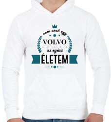 printfashion Nem csak egy Volvo - Férfi kapucnis pulóver - Fehér (7184349)