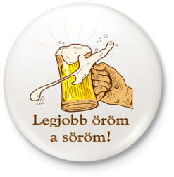 printfashion sör - Kitűző, hűtőmágnes - Fehér (3176242)