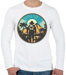 printfashion Túrázás - Férfi hosszú ujjú póló - Fehér (13937655)