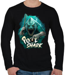 printfashion Pool Shark - Biliárd - Férfi hosszú ujjú póló - Fekete (11757660)