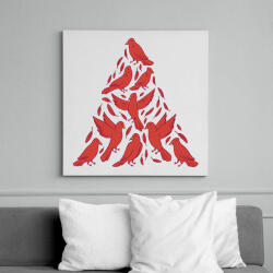 printfashion Madaras Karácsonyfa - Vászonkép - Fehér (14756530)