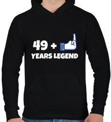 printfashion 50. SZÜLINAP - Férfi kapucnis pulóver - Fekete (9839951)