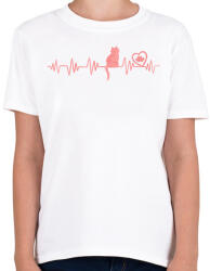 printfashion Cica love - Gyerek póló - Fehér (6401112)
