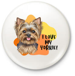printfashion I love my yorkie - Kitűző, hűtőmágnes - Fehér (14204497)