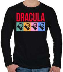 printfashion Dracula - Férfi hosszú ujjú póló - Fekete (1869813)