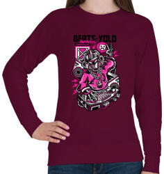 printfashion Ütős - Női pulóver - Bordó (122758)