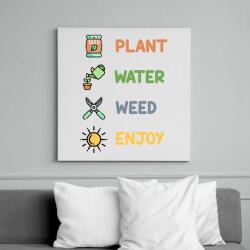printfashion Plant, water, weed, enjoy - Vászonkép - Fehér (15498977)