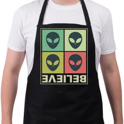 printfashion Believe - Aliens - Kötény - Fekete (8752656)