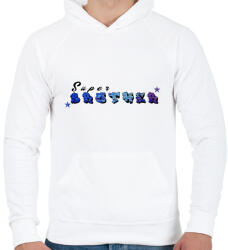 printfashion super brother - Férfi kapucnis pulóver - Fehér (1680101)