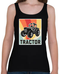 printfashion Retro Traktor - Női atléta - Fekete (1630349)