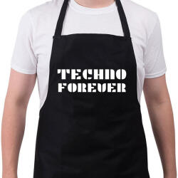 printfashion TECHNO FOREVER - Kötény - Fekete (11510237)