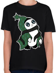 printfashion pingvin_zöld - Gyerek póló - Fekete (5611743)