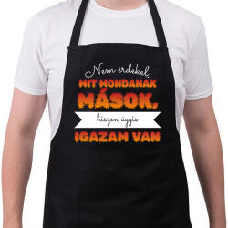 printfashion Igazam van - Kötény - Fekete (7523986)