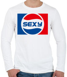 printfashion pepsi sexy 1 - Férfi hosszú ujjú póló - Fehér (12351935)