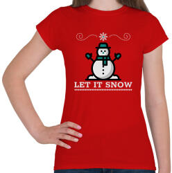 printfashion LET IT SNOW - Női póló - Piros (9559538)
