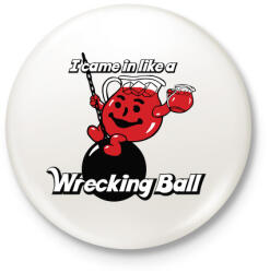 printfashion Wreckingball - Kitűző, hűtőmágnes - Fehér (3082486)