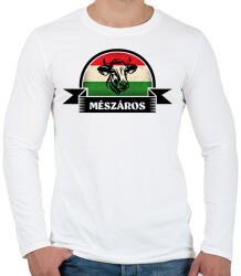 printfashion Magyaros mészáros - Férfi hosszú ujjú póló - Fehér (15812141)