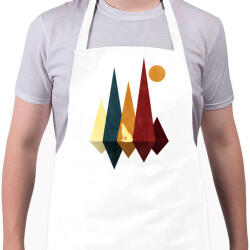 printfashion Farkas és hegyek 5 - Kötény - Fehér (5233419)