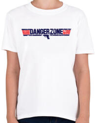 printfashion Danger Zone - Gyerek póló - Fehér (426027)