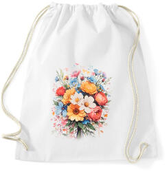 printfashion Virágok - Sportzsák, Tornazsák - Fehér (14932588)