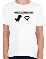 printfashion Hello my sworn enemy - Gyerek póló - Fehér (2322554)