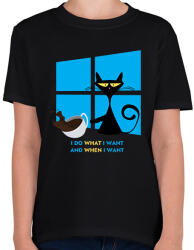 printfashion I do what I want, and when I want - Gyerek póló - Fekete (12010609)