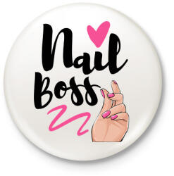 printfashion Nail Boss - Kitűző, hűtőmágnes - Fehér (5704110)