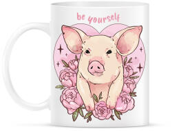 printfashion Be yourself pig - Bögre - Fehér (14715560)