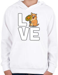 printfashion Love Quokka - Gyerek kapucnis pulóver - Fehér (13930847)