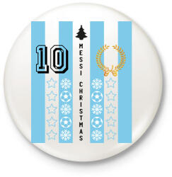 printfashion Messi Christmas - Kitűző, hűtőmágnes - Fehér (11280279)