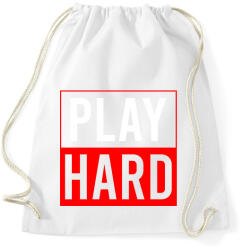 printfashion Play hard - Sportzsák, Tornazsák - Fehér (2027211)
