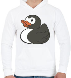 printfashion Pingvin gumikacsa - Férfi kapucnis pulóver - Fehér (7561837)