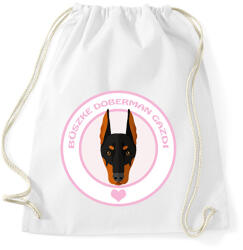 printfashion Büszke gazdi: Doberman - Sportzsák, Tornazsák - Fehér (1937140)