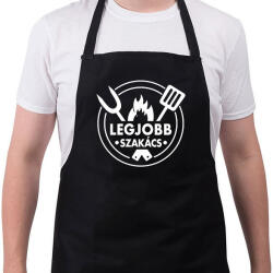 printfashion Legjobb szakács - Kötény - Fekete (16257042)
