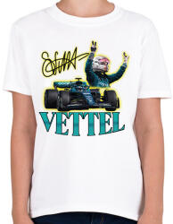 printfashion Vettel F1 - Gyerek póló - Fehér (11969257)