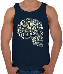 printfashion Gyilkos füst - Férfi atléta - Sötétkék (393609)