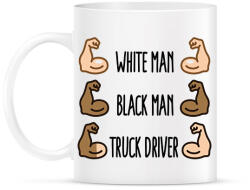 printfashion White Man, Black Man - Bögre - Fehér (1663214)